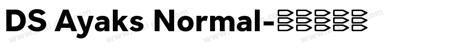 DS Ayaks Normal字体转换